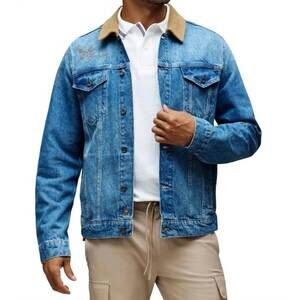 NEW PSYCHO BUNNY wade trucker jacket in denim